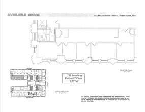 233 Broadway, New York, NY à louer Plan d’étage– Image 1 sur 1