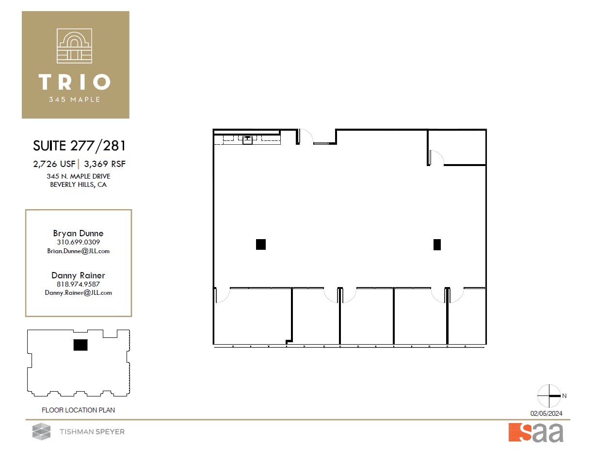 345 N Maple Dr, Beverly Hills, CA à louer Plan d’étage– Image 1 sur 1