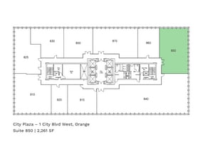 1 City Blvd W, Orange, CA à louer Plan d’étage– Image 1 sur 4
