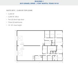 2501-2519 Gravel Dr, Fort Worth, TX à louer Plan d’étage– Image 1 sur 1