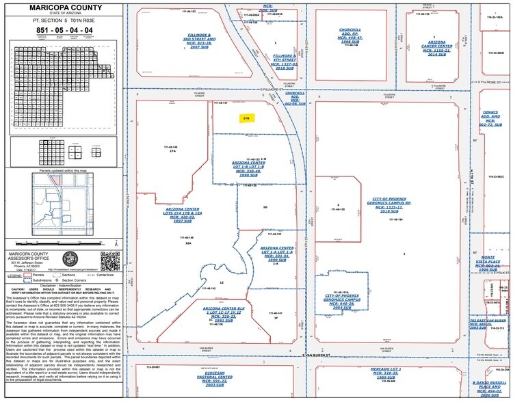 401 E Fillmore St, Phoenix, AZ à vendre - Plan cadastral – Image 2 sur 2