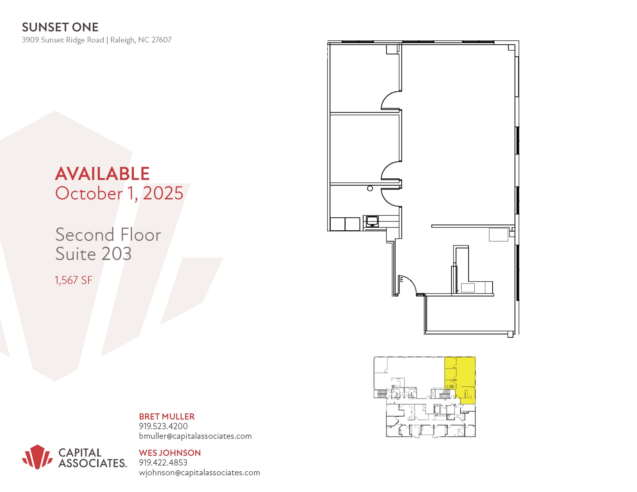 3909 Sunset Ridge Rd, Raleigh, NC à louer Plan d’étage– Image 1 sur 1