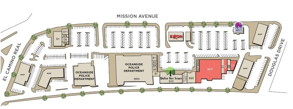 3815 Mission Ave, Oceanside, CA à louer Plan de site– Image 1 sur 1