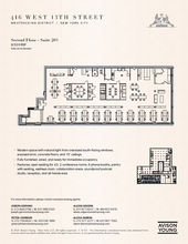 416 W 13th St, New York, NY à louer Plan d’étage– Image 1 sur 8