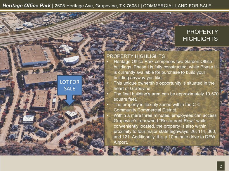 2605 Heritage Ave, Grapevine, TX à vendre - Photo de l’immeuble – Image 3 sur 10