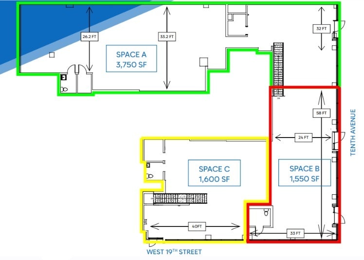 155 10th Ave, New York, NY à louer Plan d’étage– Image 1 sur 1