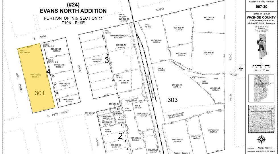 590 Lake St, Reno, NV à louer - Plan cadastral – Image 1 sur 1