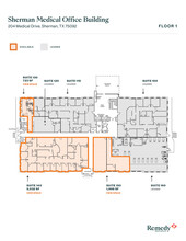204 Medical Dr, Sherman, TX à louer Plan d’étage– Image 1 sur 2