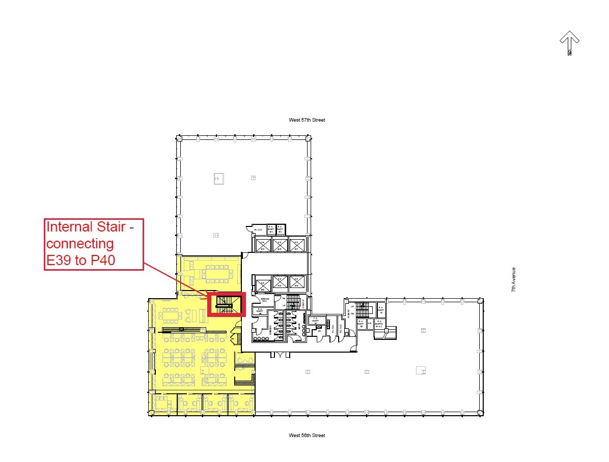 888 7th Ave, New York, NY à louer Plan d’étage– Image 1 sur 2