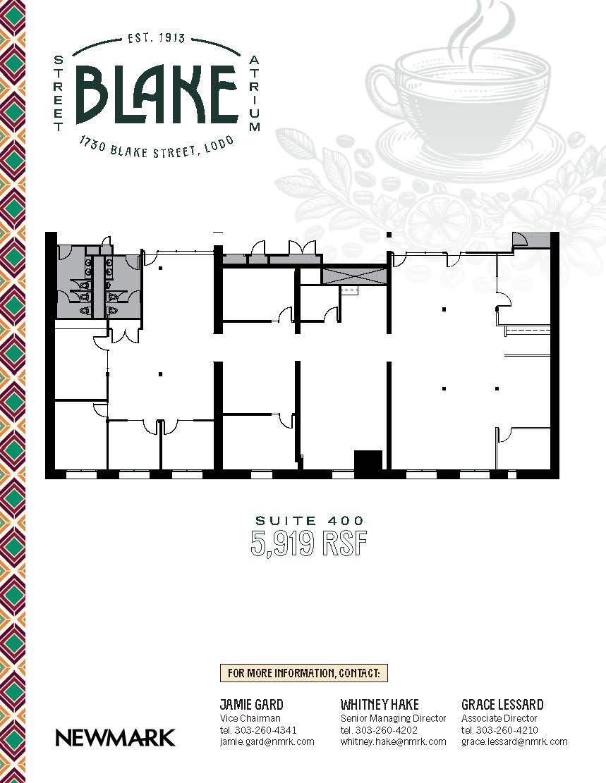 1730 Blake St, Denver, CO à louer Plan d’étage– Image 1 sur 1