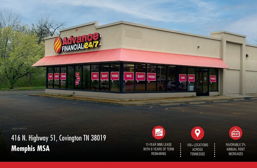 416 Highway 51 N, Covington, TN à vendre - Photo de l’immeuble – Image 1 sur 6