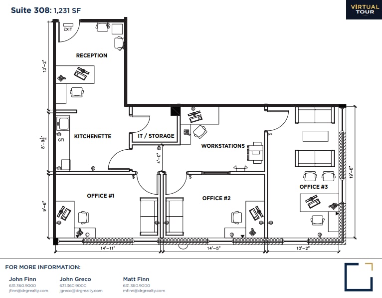 180 E Main St, Smithtown, NY à louer Plan d’étage– Image 1 sur 1