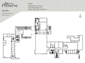 3425 Hillview Ave, Palo Alto, CA à louer Plan d’étage– Image 1 sur 3