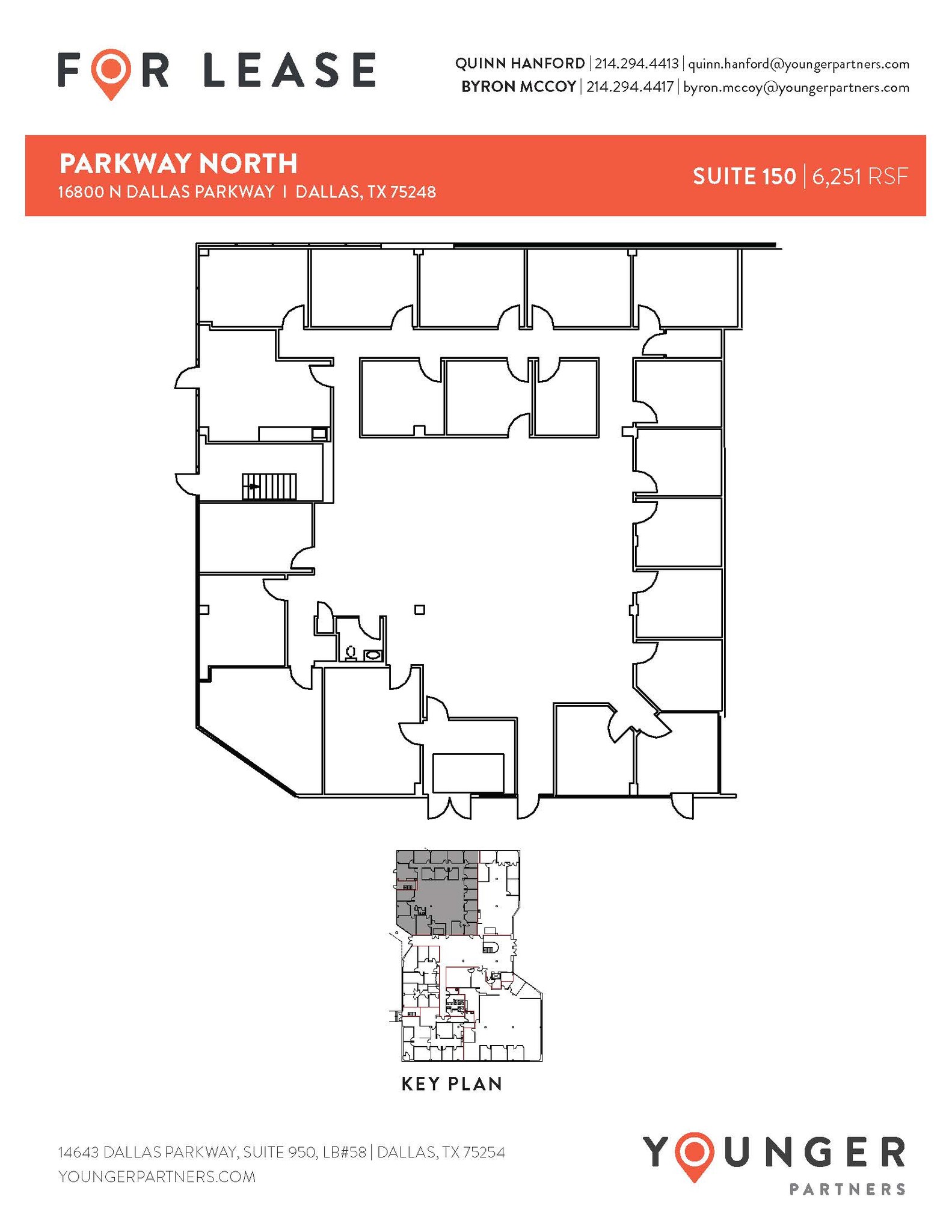 16800 N Dallas Pky, Dallas, TX à louer Plan d’étage– Image 1 sur 1