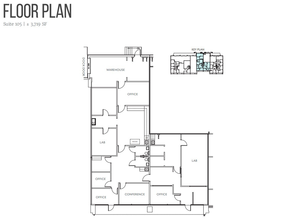 625 Hutton St, Raleigh, NC à louer Plan d’étage– Image 1 sur 1