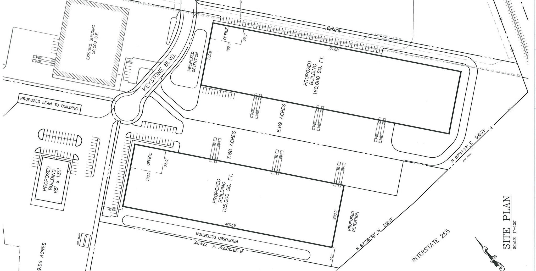 4790 Keystone Blvd, Jeffersonville, IN à louer Plan de site– Image 1 sur 2