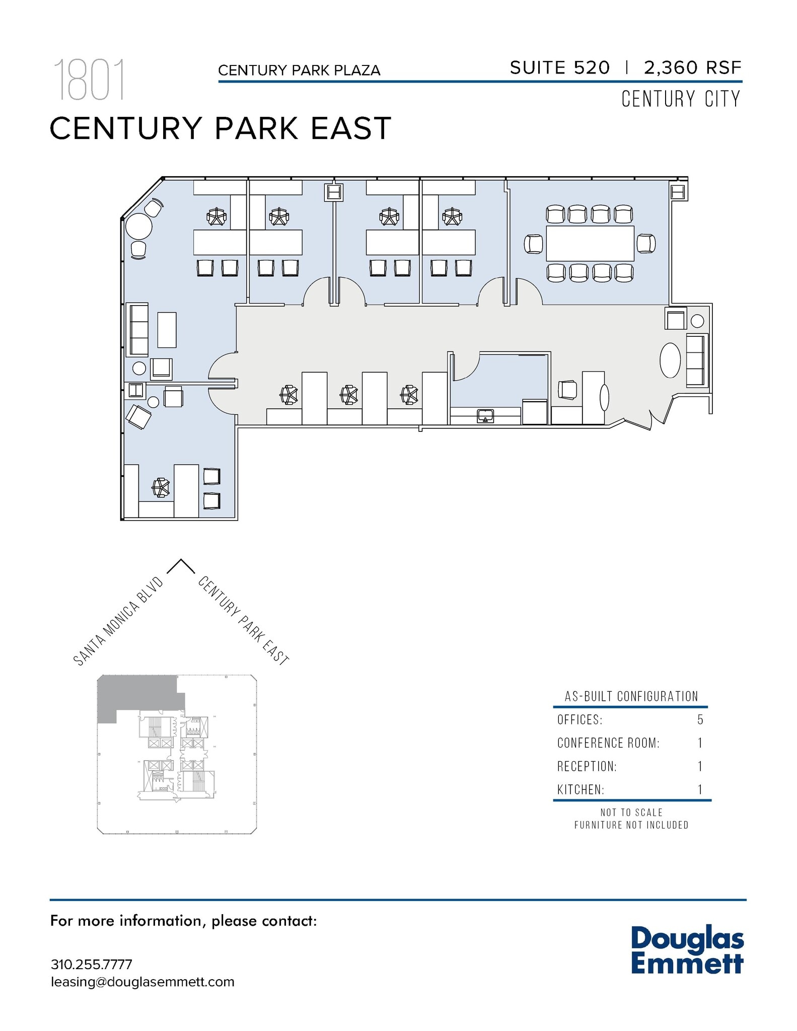 1801 Century Park E, Los Angeles, CA à louer Plan d’étage– Image 1 sur 1