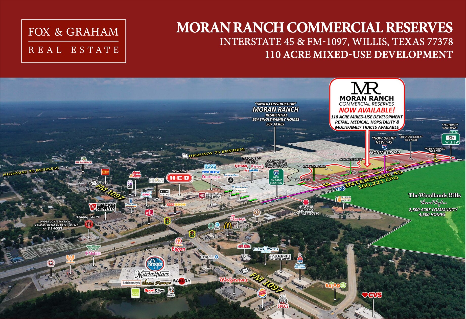 I-45 & Moran Ranch Blvd, Willis, TX à vendre Aérien– Image 1 sur 6