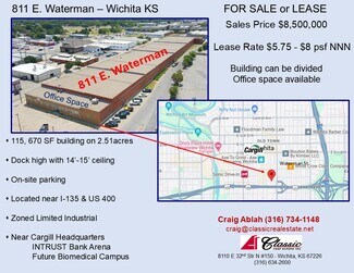 Plus de détails pour 811 E Waterman St, Wichita, KS - Industriel/Logistique à vendre