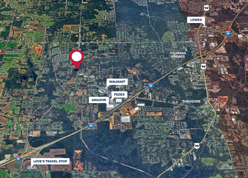 7820 Theodore Dawes Rd, Theodore, AL à vendre - Aérien – Image 2 sur 2