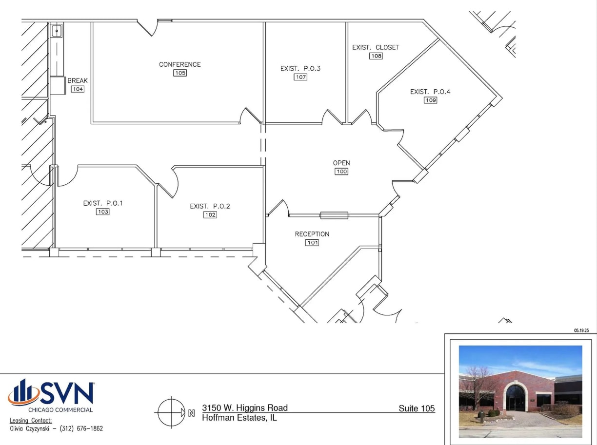 3150 W Higgins Rd, Hoffman Estates, IL à louer Plan d’étage– Image 1 sur 1