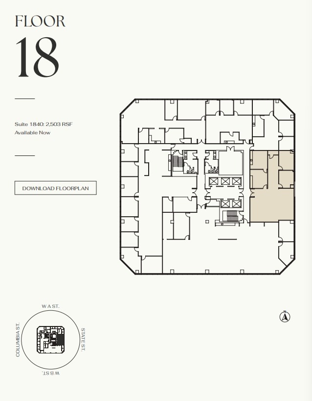 401 W A St, San Diego, CA à louer Plan d’étage– Image 1 sur 1