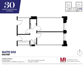 30 N Michigan Ave, Chicago, IL à louer Plan d’étage– Image 1 sur 6