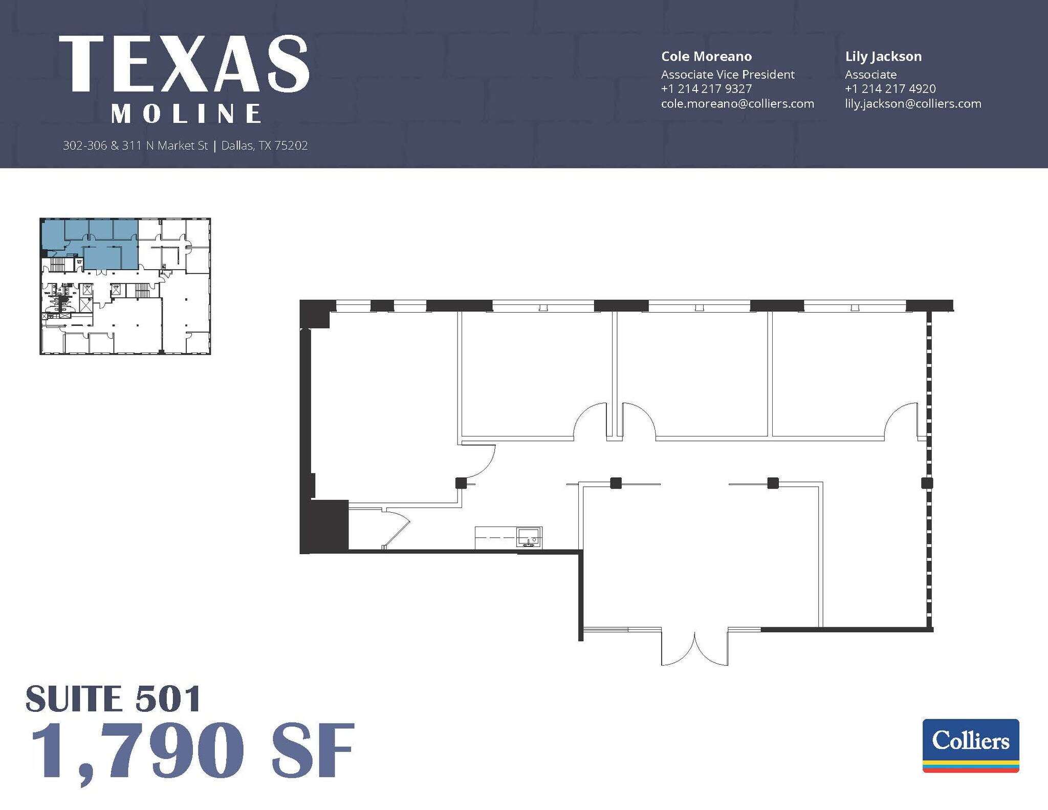 302-306 N Market St, Dallas, TX à louer Plan d’étage– Image 1 sur 1