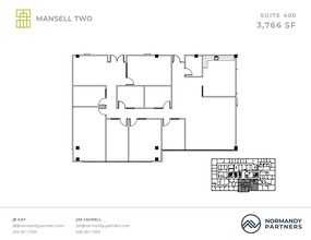 3650 Mansell Rd, Alpharetta, GA à louer Plan d’étage– Image 1 sur 2