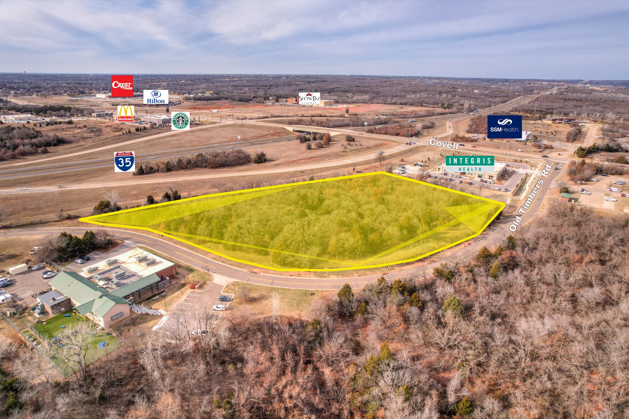 I-35 & Covell (SE/c), Edmond, OK à vendre Aérien– Image 1 sur 3