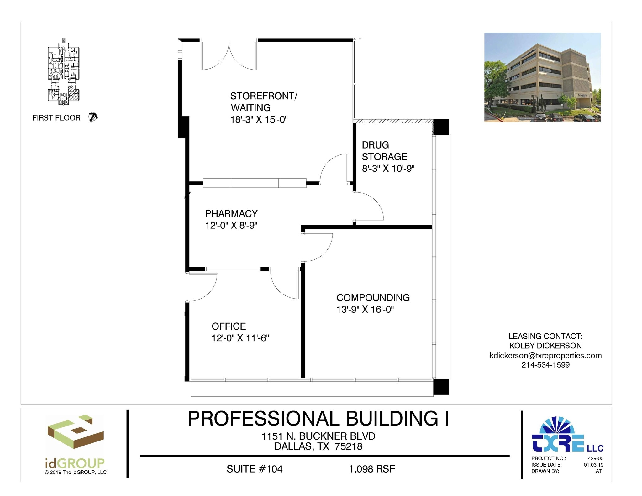 1151 N Buckner Blvd, Dallas, TX à louer Plan d’étage– Image 1 sur 1