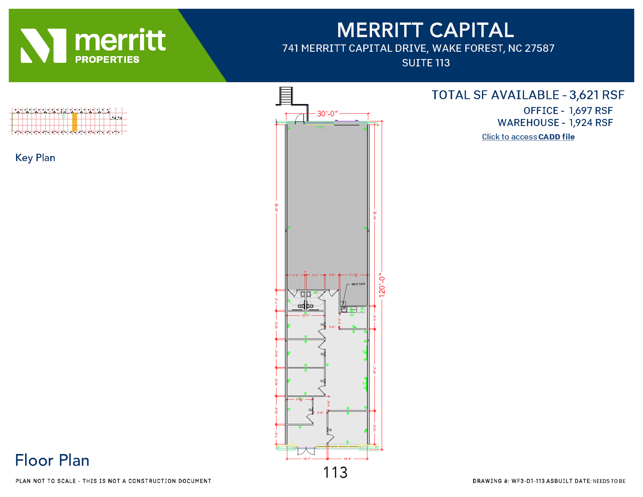 741 Merritt Capital Dr, Wake Forest, NC à louer Plan d’étage– Image 1 sur 1