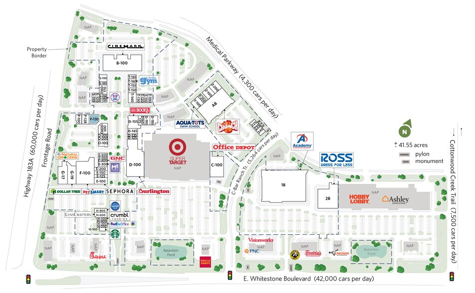 1890 Ranch - 1335 E Whitestone Blvd, Cedar Park, Cedar Park, TX à louer - Plan de site – Image 2 sur 23