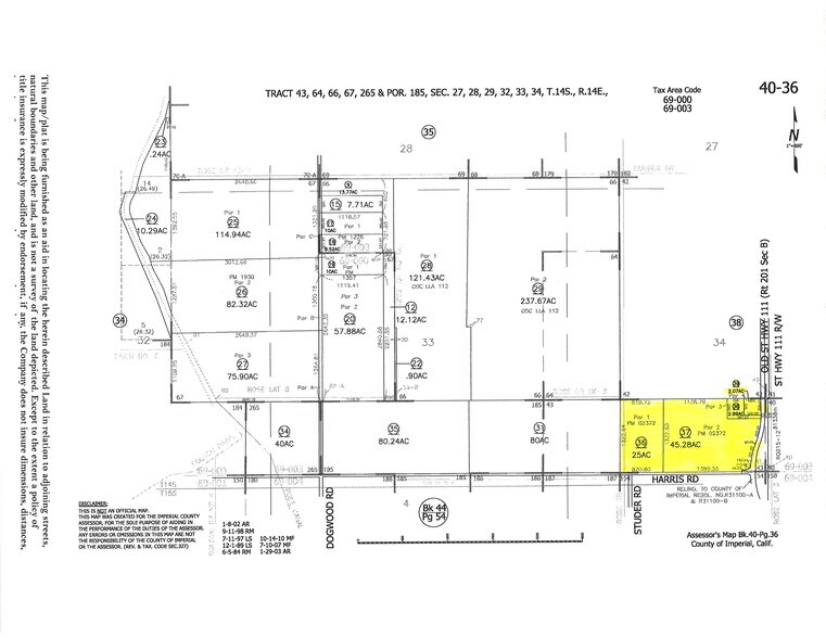 194 E Harris Rd, Imperial, CA à vendre - Plan cadastral – Image 2 sur 8