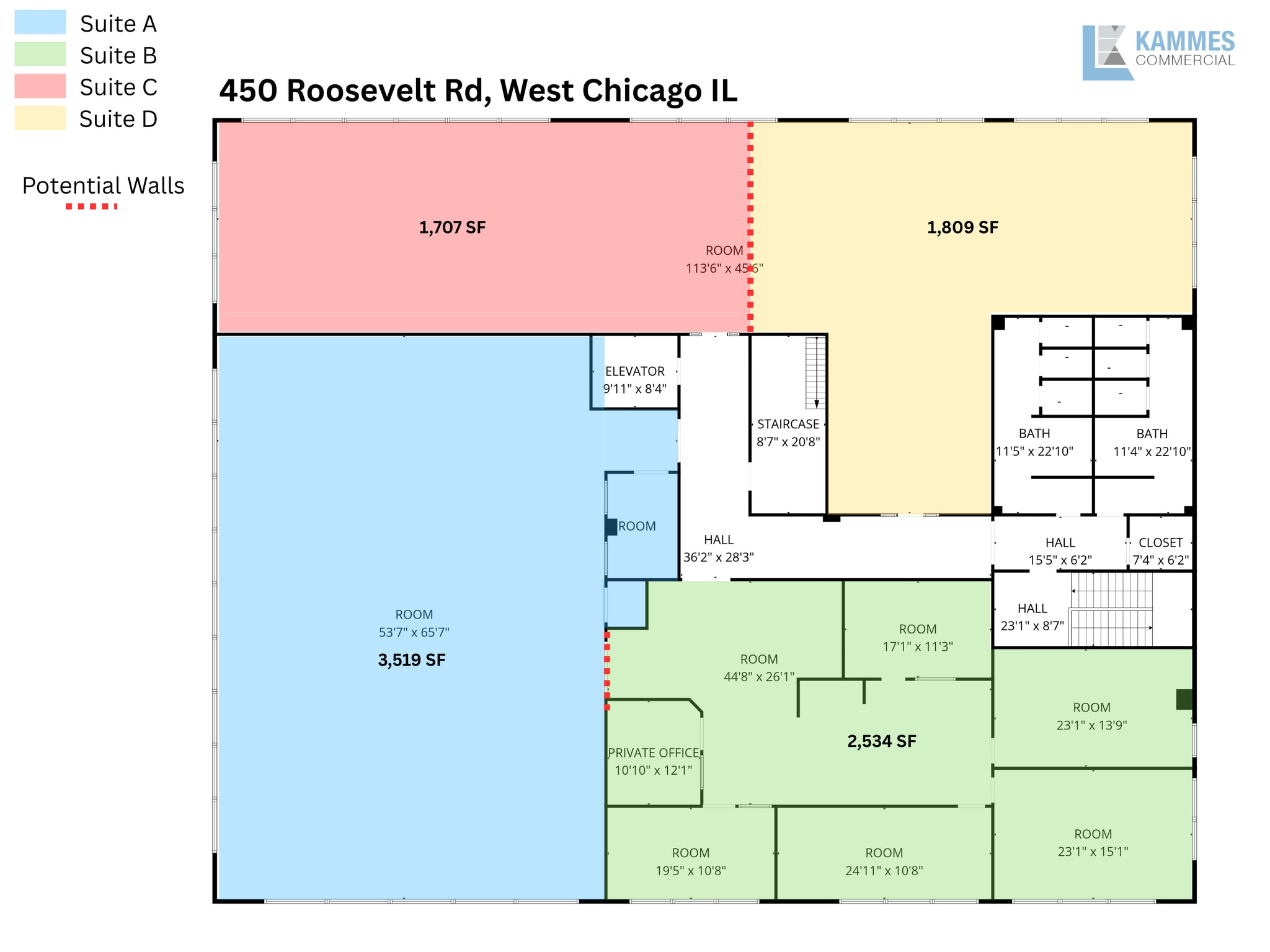 450-480 E Roosevelt Rd, West Chicago, IL à louer Plan de site– Image 1 sur 1