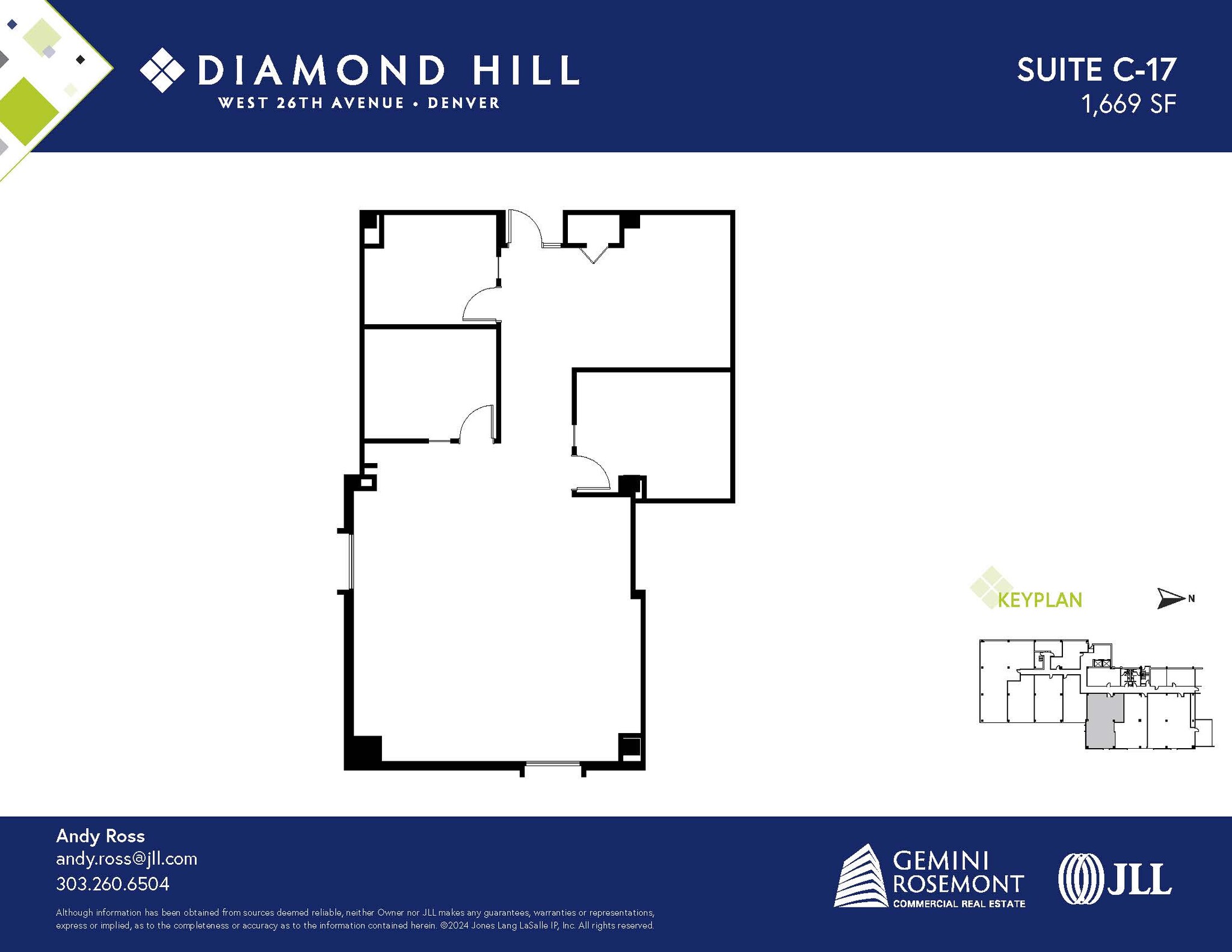 2490 W 26th Ave, Denver, CO à louer Plan d’étage– Image 1 sur 2