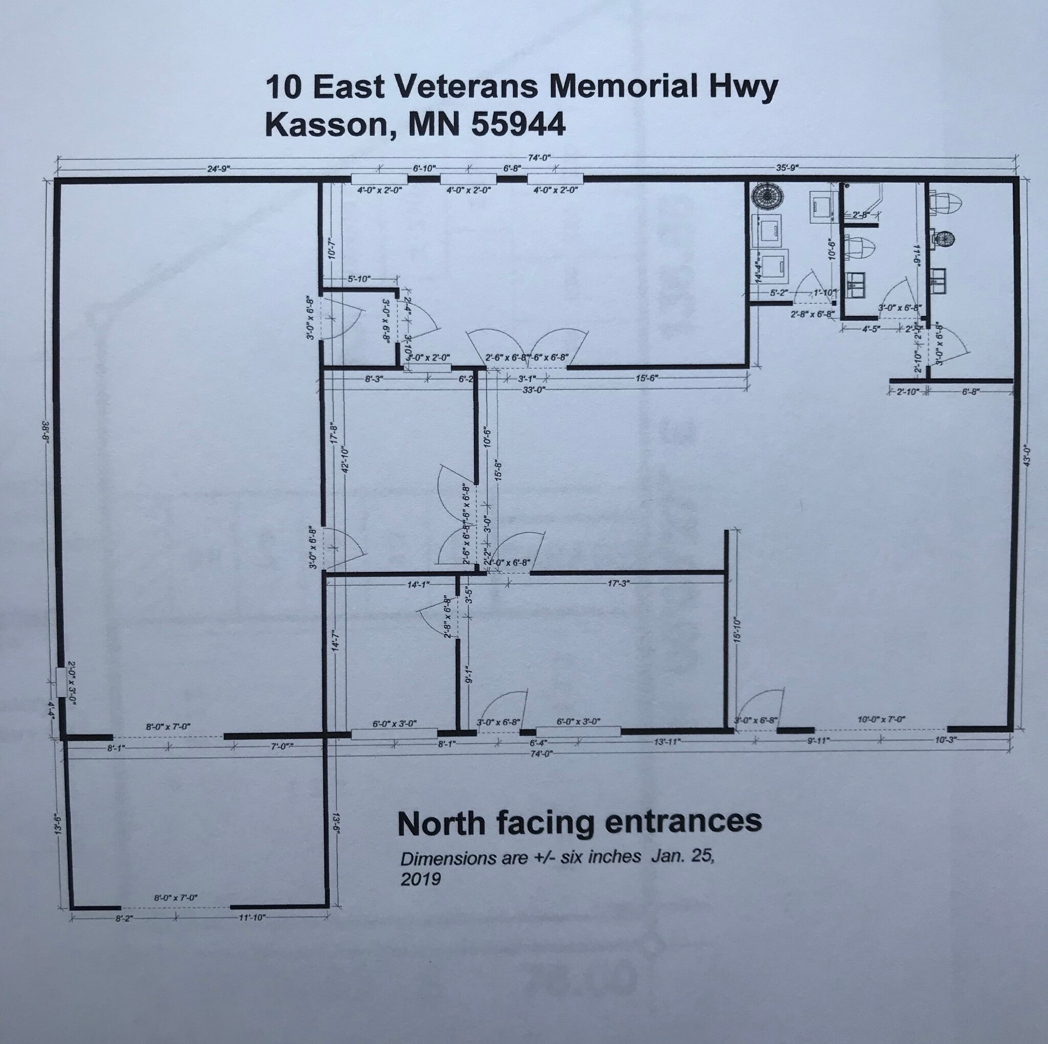 10 E Veterans Memorial Hwy, Kasson, MN à louer Plan d’étage– Image 1 sur 1