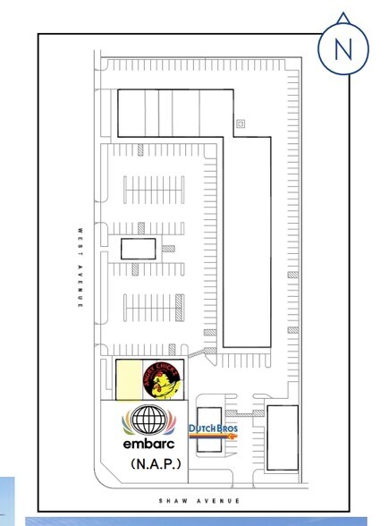 1754-1768 W Shaw Ave, Fresno, CA à louer - Plan de site – Image 2 sur 2