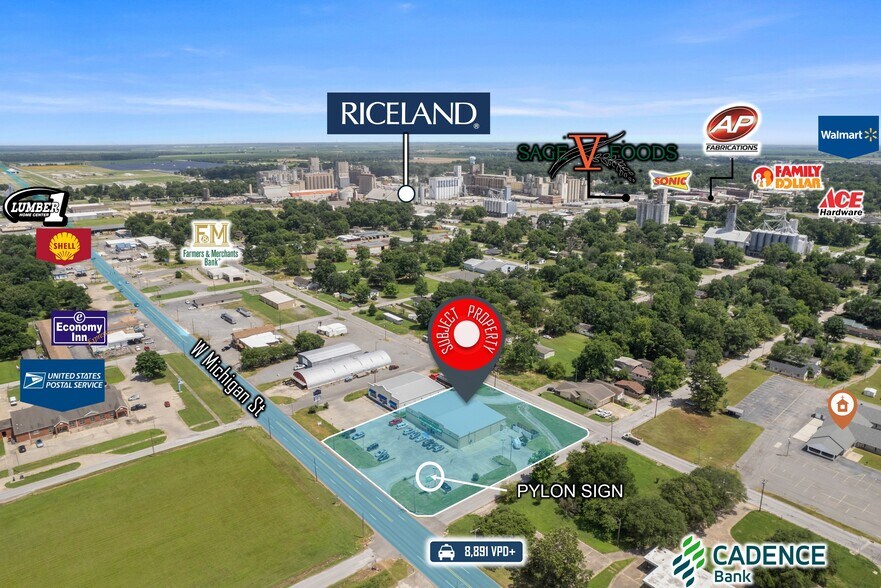 415 W Michigan St, Stuttgart, AR à vendre - Aérien – Image 2 sur 3