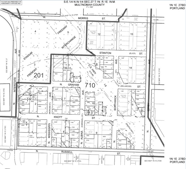 829 N Russell St, Portland, OR à vendre - Plan cadastral – Image 2 sur 2