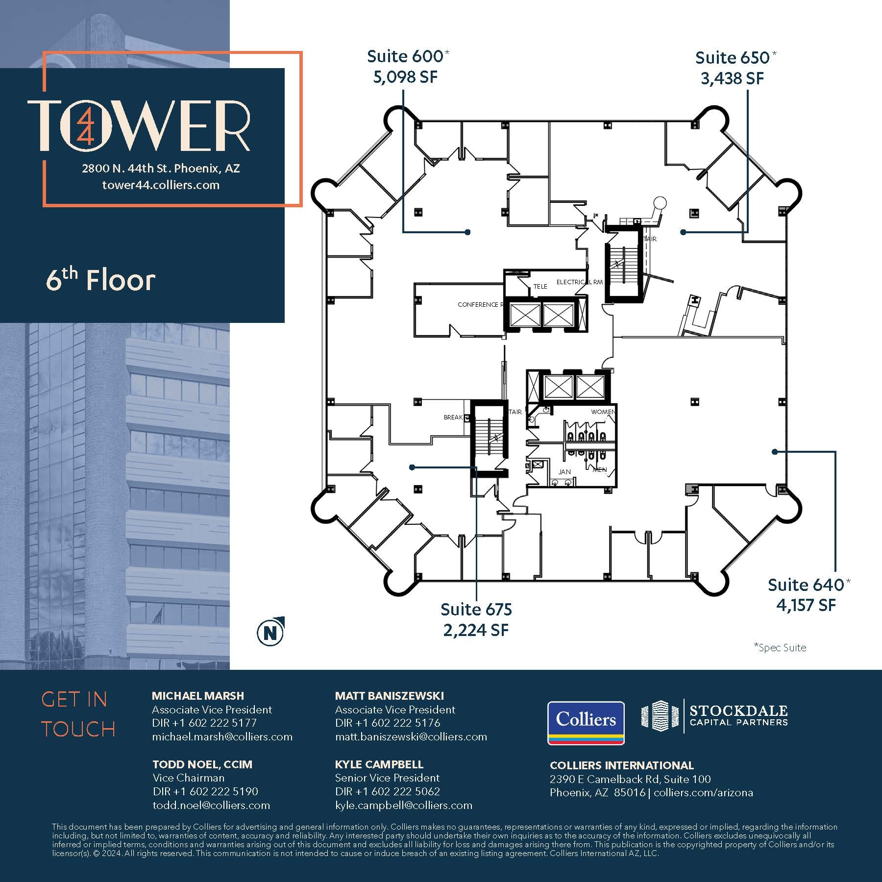 2800 N 44th St, Phoenix, AZ à louer Plan d’étage– Image 1 sur 1