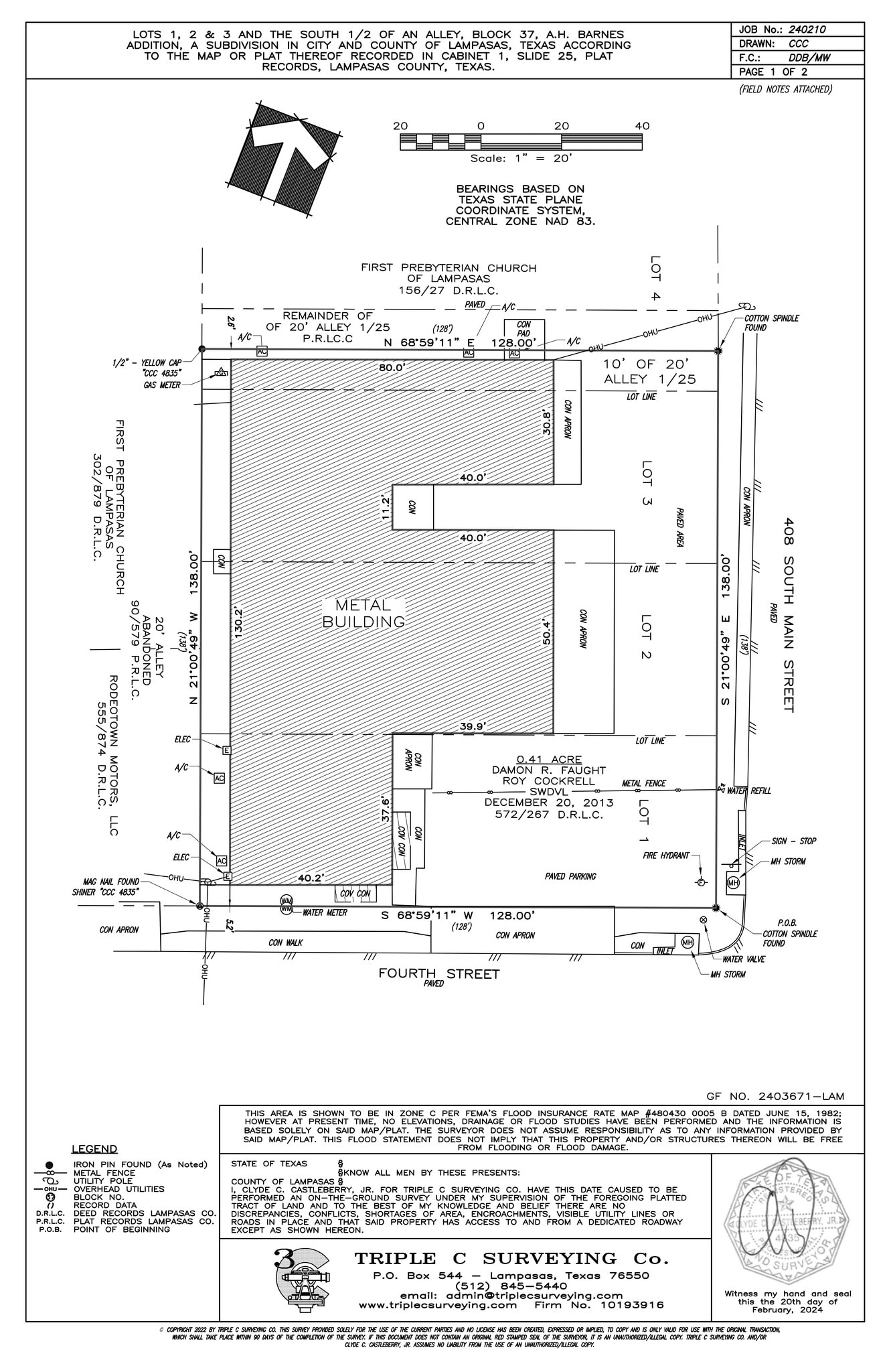 408 S Main St, Lampasas, TX à louer Plan de site– Image 1 sur 1