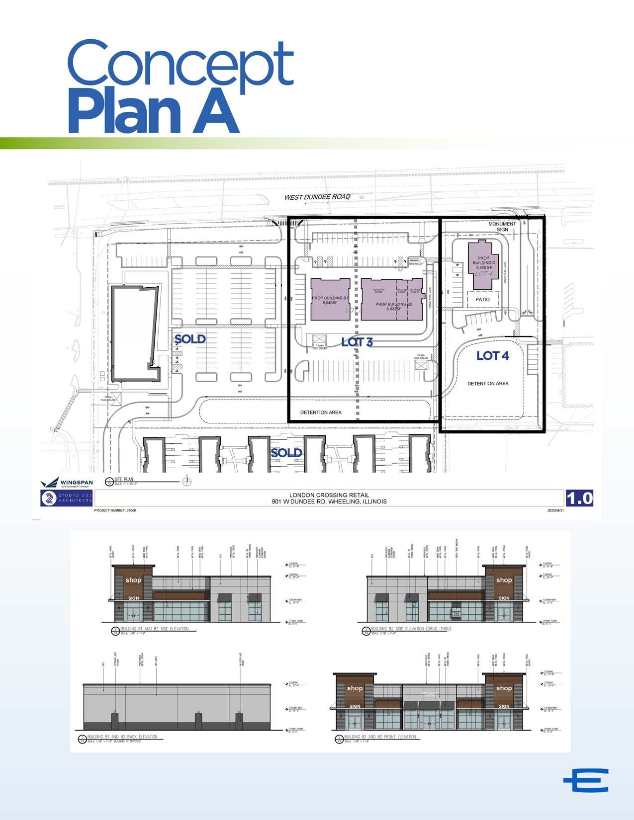 899-903 W Dundee Rd, Wheeling, IL à louer Plan de site– Image 1 sur 2