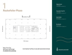 1 Rockefeller Plaza, New York, NY à louer Plan d’étage– Image 1 sur 1