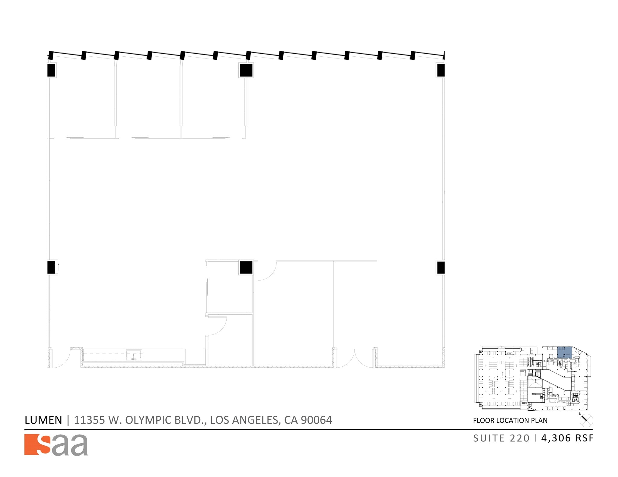 11355 W Olympic Blvd, Los Angeles, CA à louer Plan de site– Image 1 sur 5