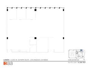 11355 W Olympic Blvd, Los Angeles, CA à louer Plan de site– Image 1 sur 5