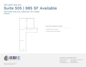 3310 West End Ave, Nashville, TN à louer Plan de site– Image 1 sur 1