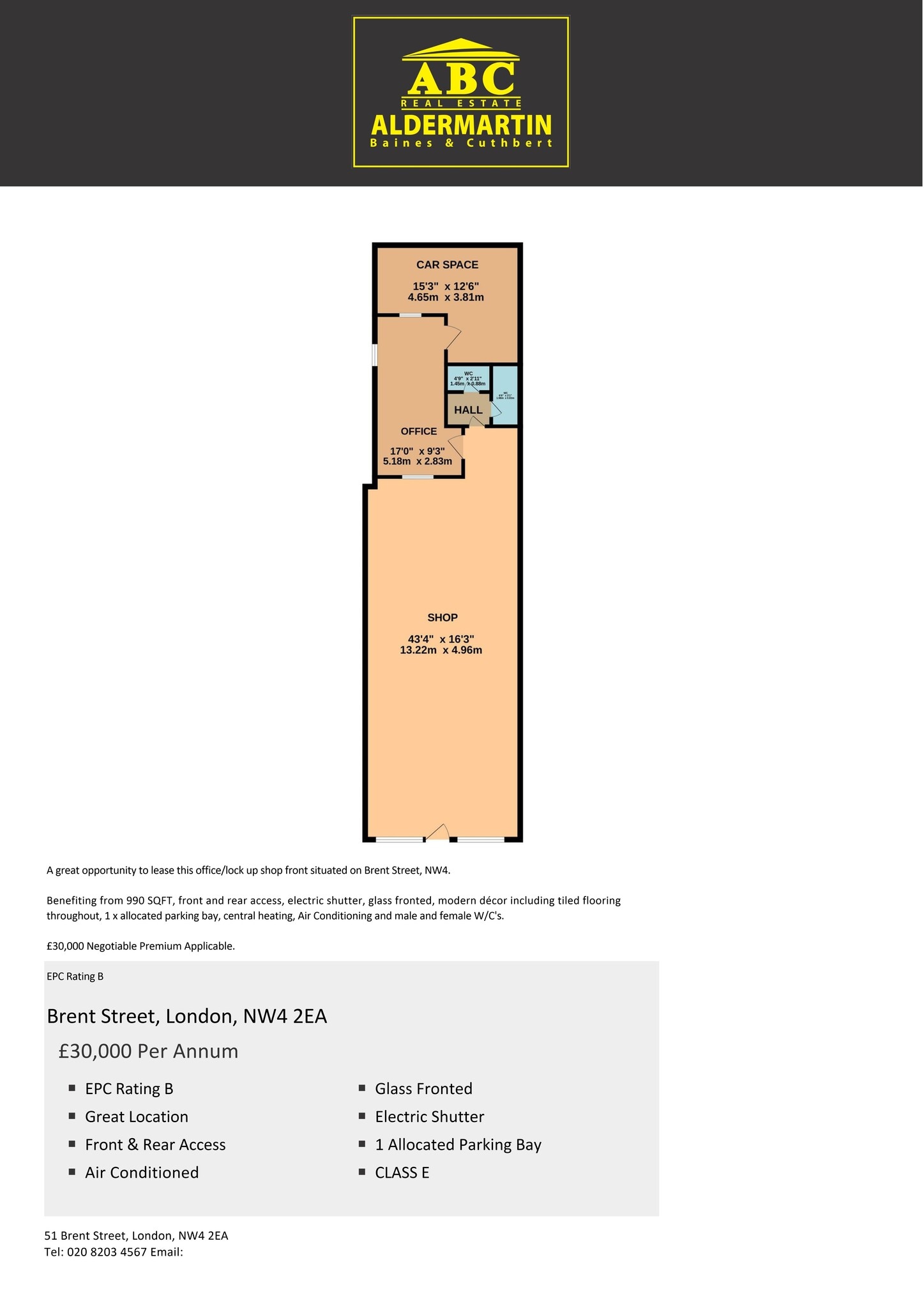 51 Brent St, Londres à louer Plan de site– Image 1 sur 1