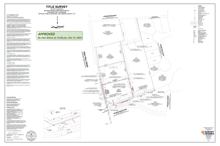 183A & Bryson Ridge Trl, Leander, TX à vendre - Plan de site – Image 3 sur 3