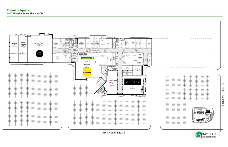 1500 Riverside Dr, Timmins, ON à louer - Plan de site – Image 2 sur 2